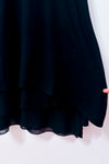 Robe noire fluide à ourlet étagé seconde main - Jana- La Penderie du Paradis