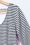 Robe blanche et noire rayée* seconde main - Only- La Penderie du Paradis