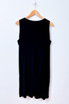 Robe noire fluide sans manches à encolure ronde* seconde main - Picadilly- La Penderie du Paradis