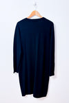 Robe noire en tricot à logos sur les manches* seconde main - DKNY- La Penderie du Paradis