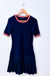 Robe marine en tricot à plis* seconde main - Tommy Hilfiger- La Penderie du Paradis