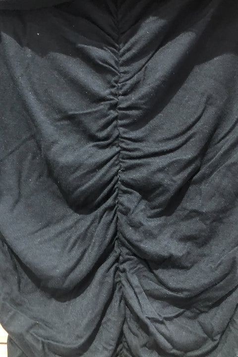 Robe noire ajustée et froncée à nouer au cou (xs) seconde main Plastic   