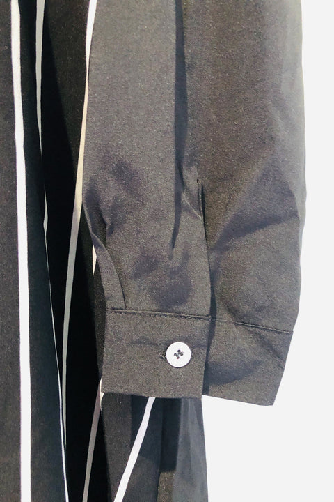 Robe chemise rayée noire et blanche (xl) seconde main SHEIN   
