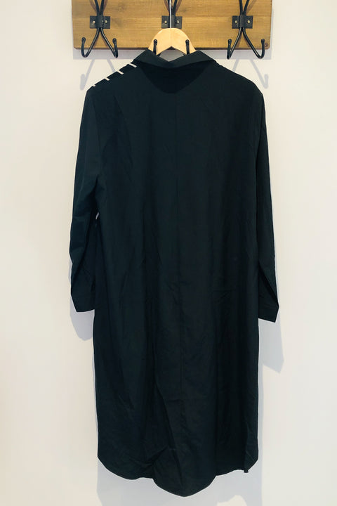 Robe chemise rayée noire et blanche (xl) seconde main SHEIN   
