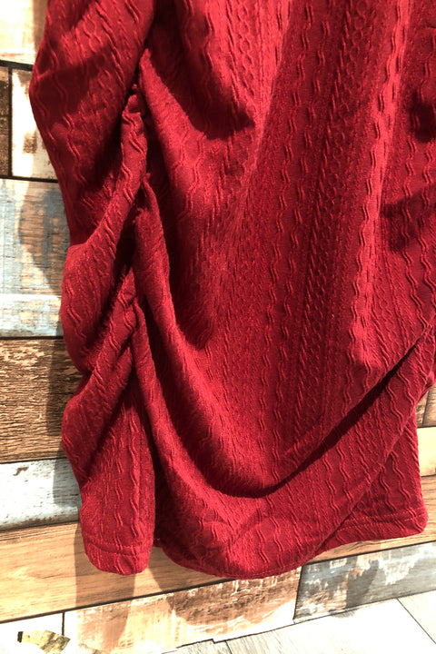 Robe rouge texturée (l) seconde main Autres   