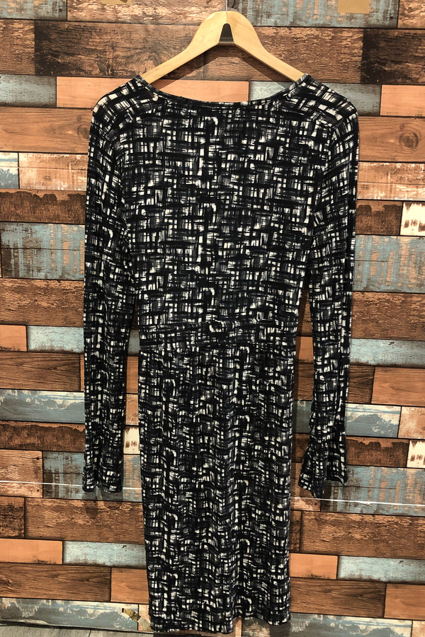 Robe noire et grise avec motifs (l) seconde main Tommy Hilfiger 