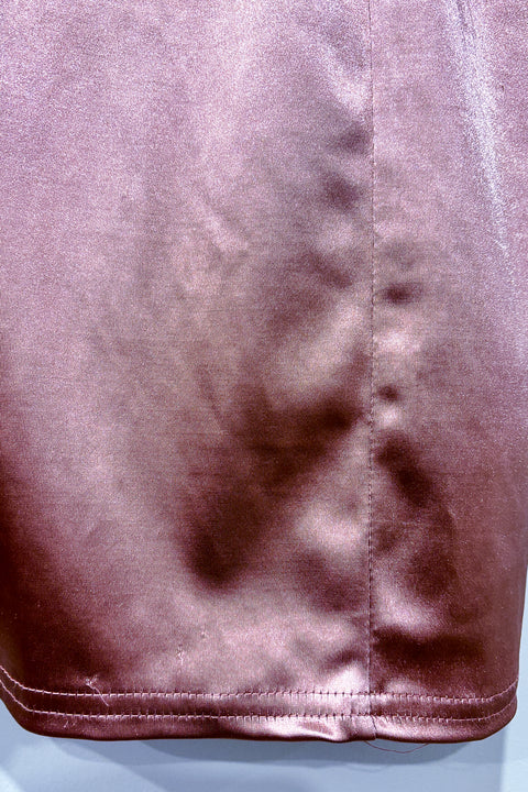 Robe ajustée rose satinée (s) seconde main Seduction   