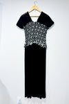 Robe maxi noire motif boucles (2X) -- La Penderie du Paradis ?