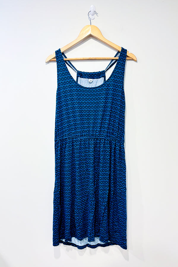 Robe d'été turquoise à motifs (l) -- La Penderie du Paradis ?