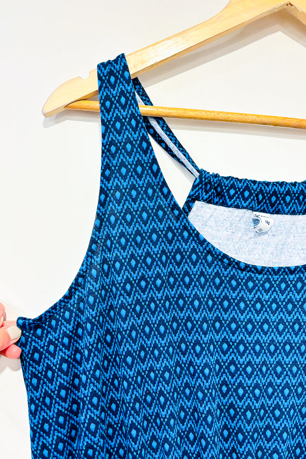 Robe d'été turquoise à motifs (l) -- La Penderie du Paradis ?