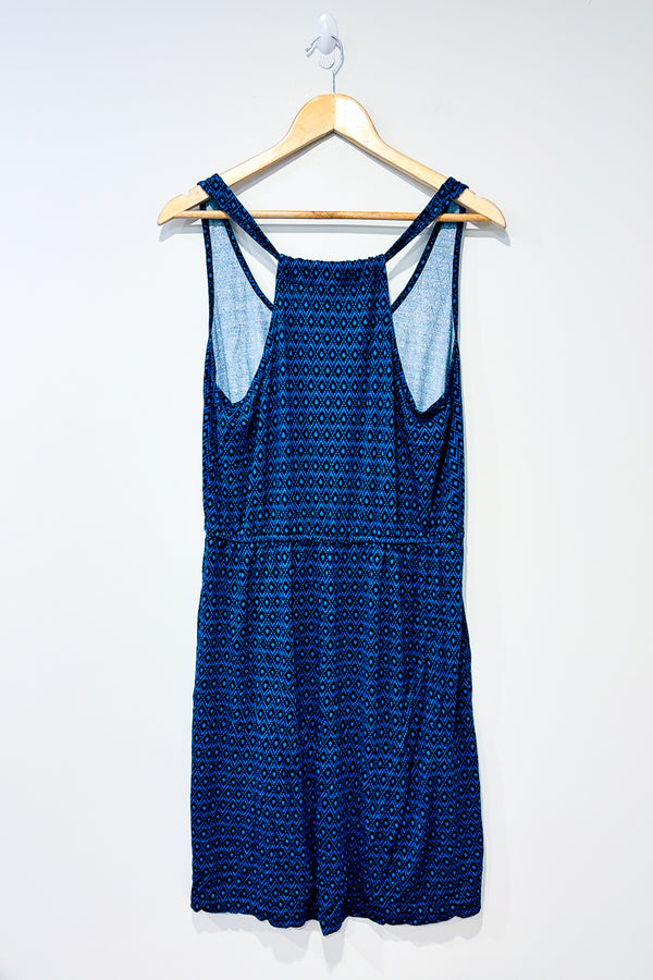 Robe d'été turquoise à motifs (l) -- La Penderie du Paradis ?