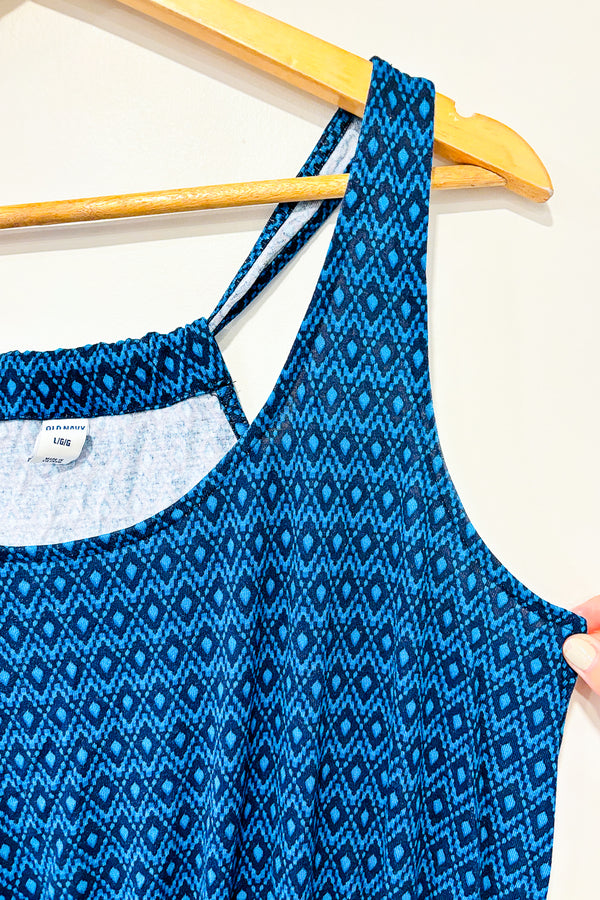 Robe d'été turquoise à motifs (l) -- La Penderie du Paradis ?
