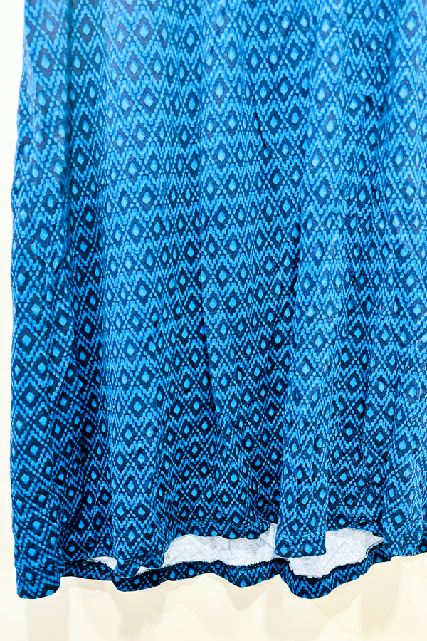 Robe d'été turquoise à motifs (l) -- La Penderie du Paradis ?
