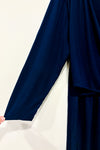 Navy wrap dress with long sleeves (l) - Maternity