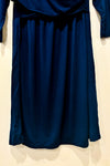 Navy wrap dress with long sleeves (l) - Maternity