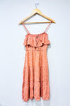 Robe d'été orange fleurie (xs) -- La Penderie du Paradis ?