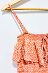 Robe d'été orange fleurie (xs) -- La Penderie du Paradis ?