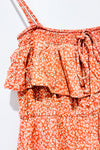 Robe d'été orange fleurie (xs) -- La Penderie du Paradis ?