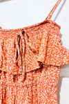 Robe d'été orange fleurie (xs) -- La Penderie du Paradis ?