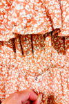 Robe d'été orange fleurie (xs) -- La Penderie du Paradis ?
