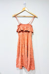 Robe d'été orange fleurie (xs) -- La Penderie du Paradis ?