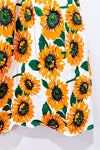 Robe blanche imprimé tournesols (l)-SHEIN-La Penderie du Paradis 🕊