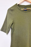 Fitted khaki t-shirt dress (s)