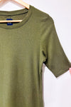 Fitted khaki t-shirt dress (s)