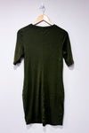 Fitted khaki t-shirt dress (s)