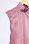 Robe mauve et blanche côtelée (l)-SHEIN-La Penderie du Paradis 🕊