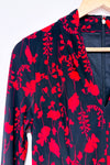 Robe noire fleurie plissée (s)-Tommy Hilfiger-La Penderie du Paradis 🕊