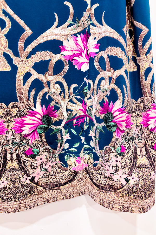 Robe verte et rose fleurie (m)-Roberto Cavalli-La Penderie du Paradis 🕊