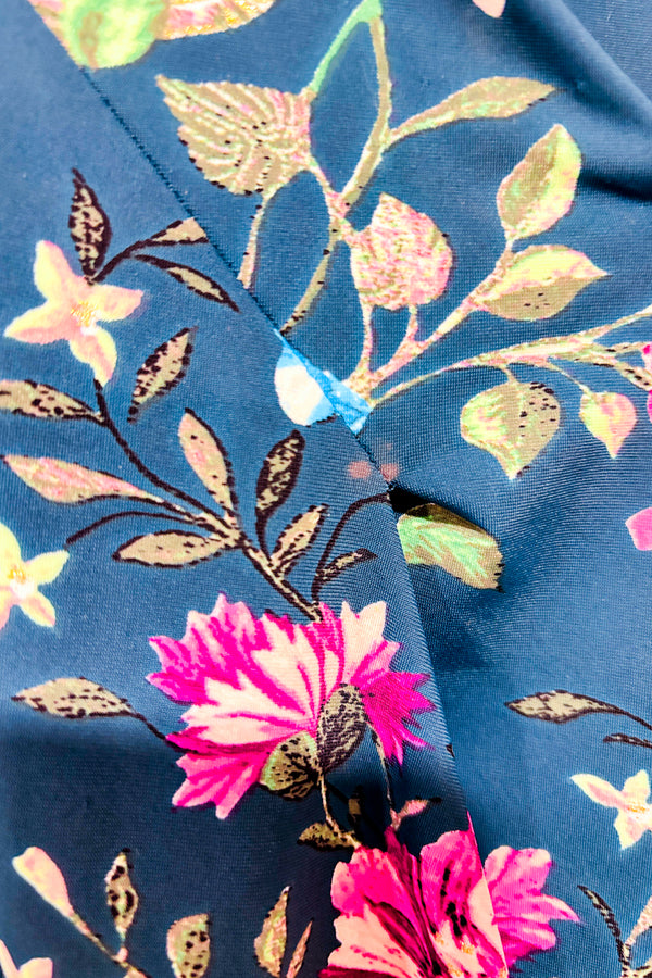 Robe verte et rose fleurie (m)-Roberto Cavalli-La Penderie du Paradis 🕊