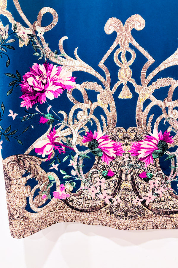Robe verte et rose fleurie (m)-Roberto Cavalli-La Penderie du Paradis 🕊