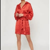 Robe chemise satinée orange (xs)-Dynamite-La Penderie du Paradis 🕊