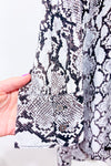 Robe noire en soie motif serpent (l)-Club Monaco-La Penderie du Paradis 🕊