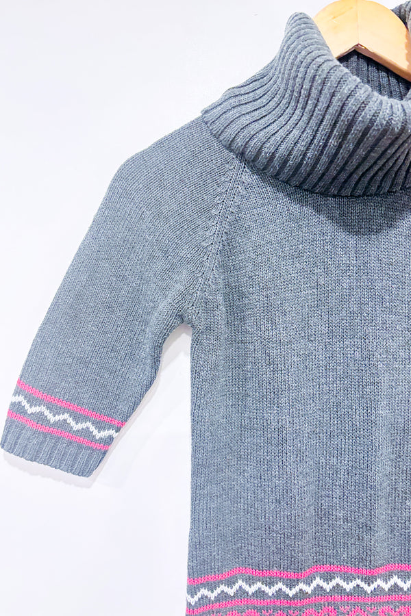 Robe grise en tricot à col roulé (xs)-Novito-La Penderie du Paradis 🕊