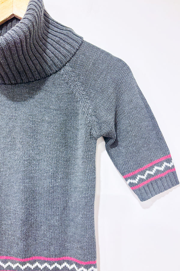 Robe grise en tricot à col roulé (xs)-Novito-La Penderie du Paradis 🕊