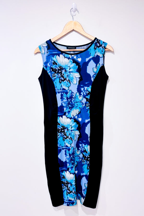 Robe noire et bleue fleurie (s)-Jessica-La Penderie du Paradis 🕊
