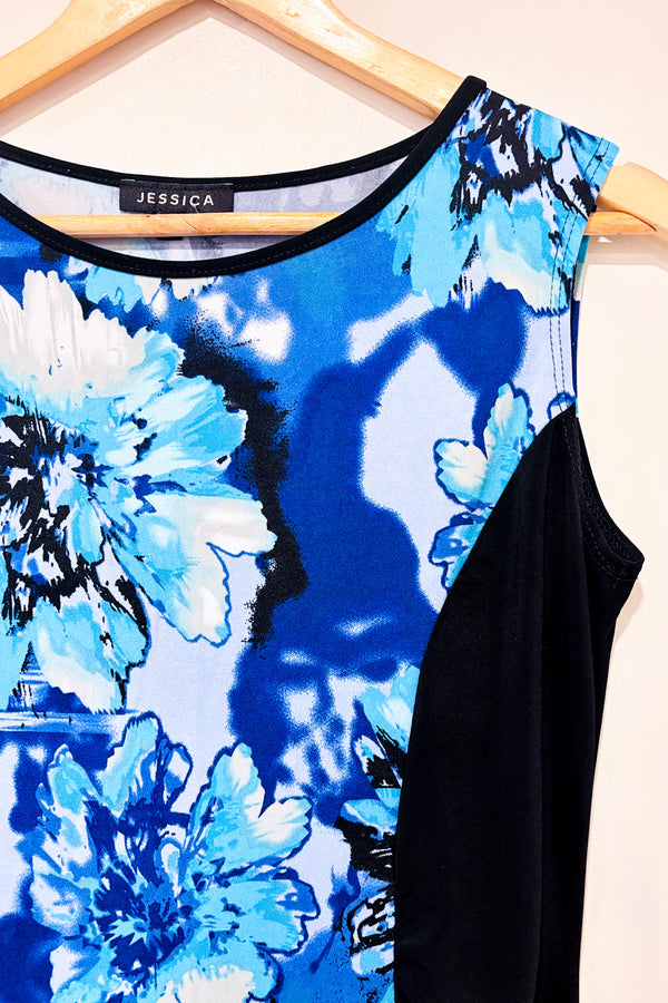 Robe noire et bleue fleurie (s)-Jessica-La Penderie du Paradis 🕊