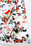 Robe maxi blanche fleurie avec froufrou (s)-Pretty Little Things-La Penderie du Paradis 🕊