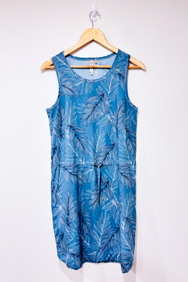Robe bleue avec feuilles (s)-Max Cocos-La Penderie du Paradis 🕊