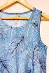 Robe bleue avec feuilles (s)-Max Cocos-La Penderie du Paradis 🕊