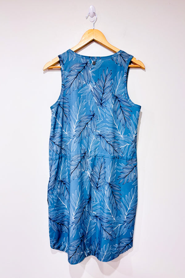 Robe bleue avec feuilles (s)-Max Cocos-La Penderie du Paradis 🕊