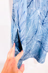Robe bleue avec feuilles (s)-Max Cocos-La Penderie du Paradis 🕊