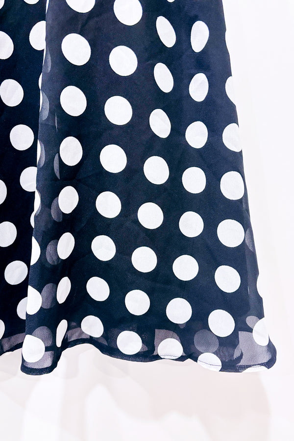 Robe fluide noire à pois (s)-Lori M Collection-La Penderie du Paradis 🕊