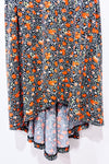 Robe noire et orange fleurie (xs)-Grob-La Penderie du Paradis 🕊