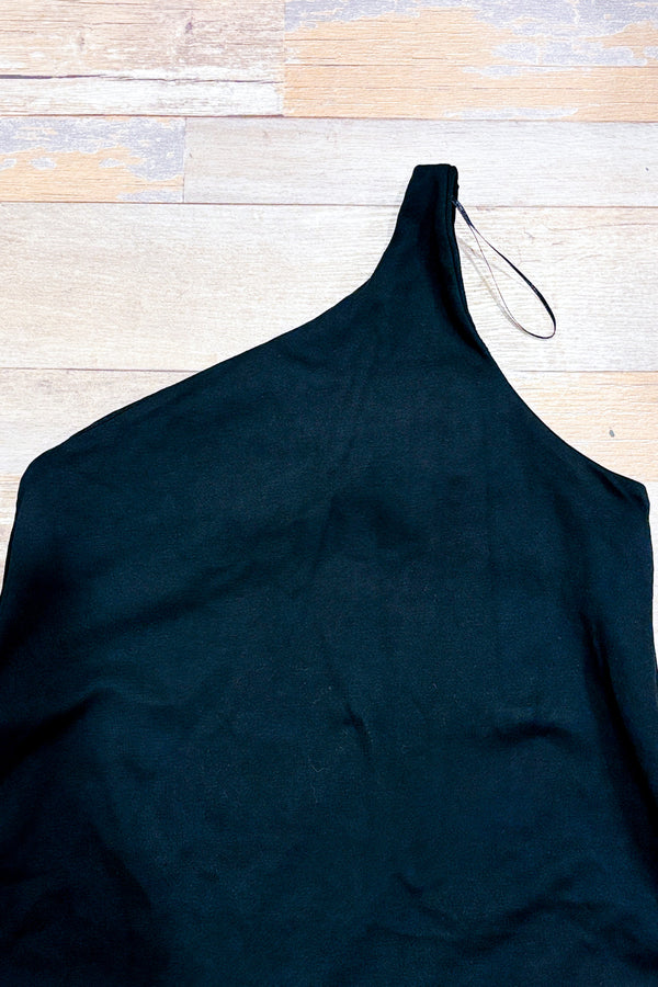 Robe noire une bretelle (m)-Zara-La Penderie du Paradis 🕊