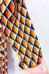 Robe marine et orange avec manches bouffantes (m)*-FARM Rio-La Penderie du Paradis 🕊