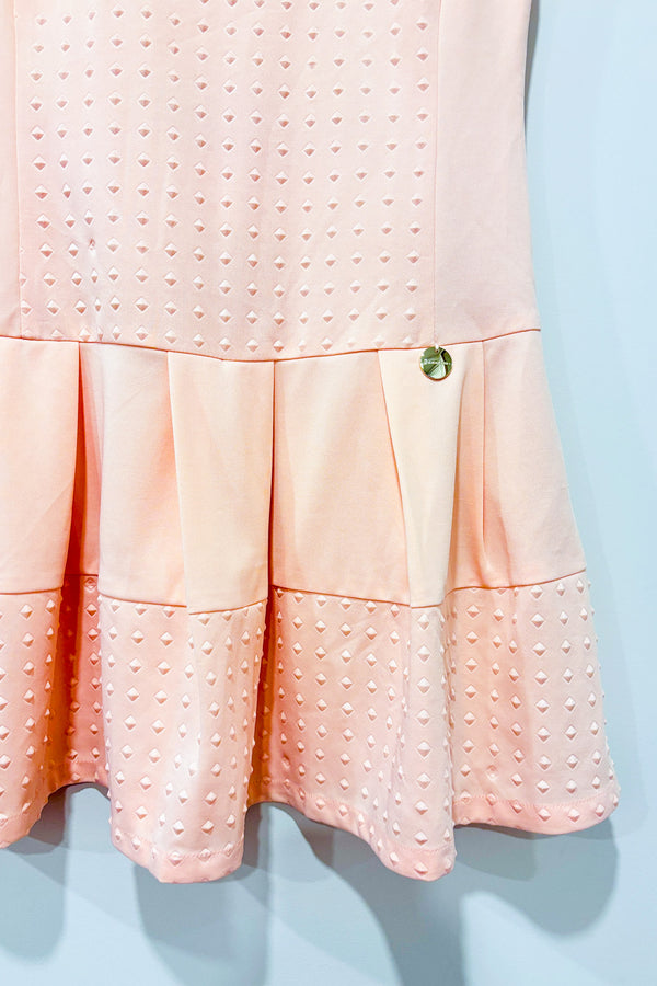 Robe Letty pêche texturée sans manche (s)-Mangano-La Penderie du Paradis 🕊